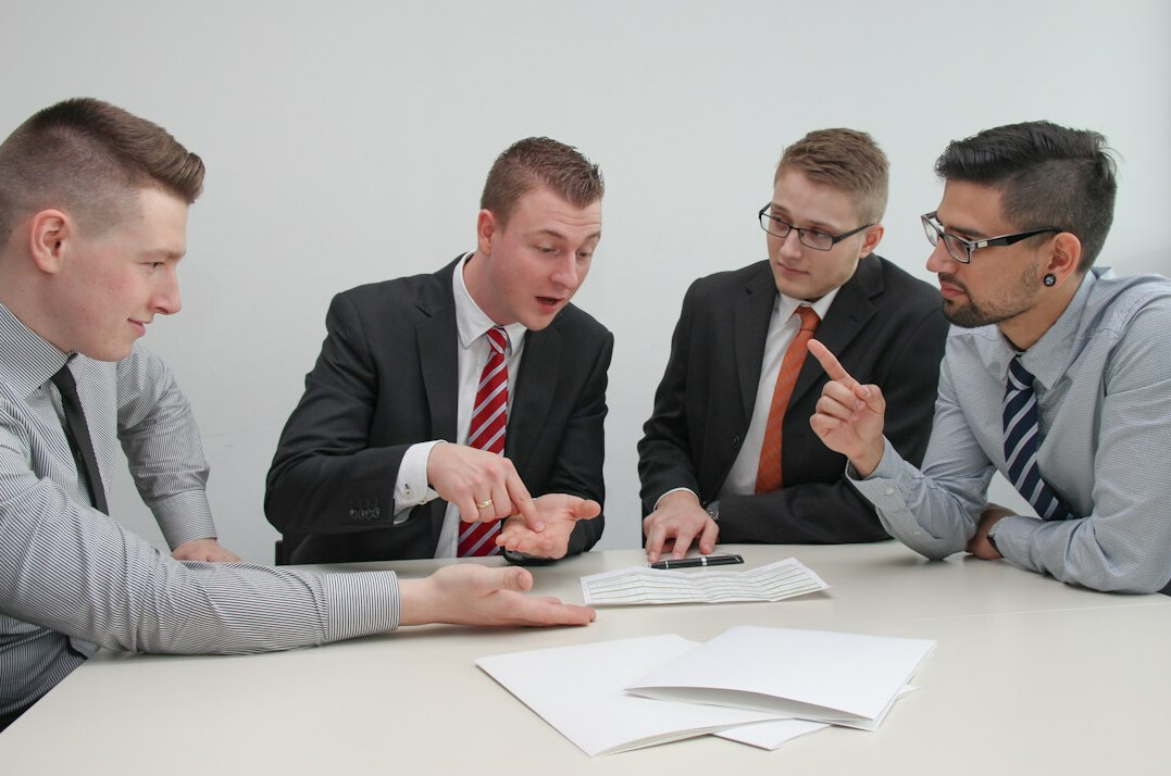 group discussion in office