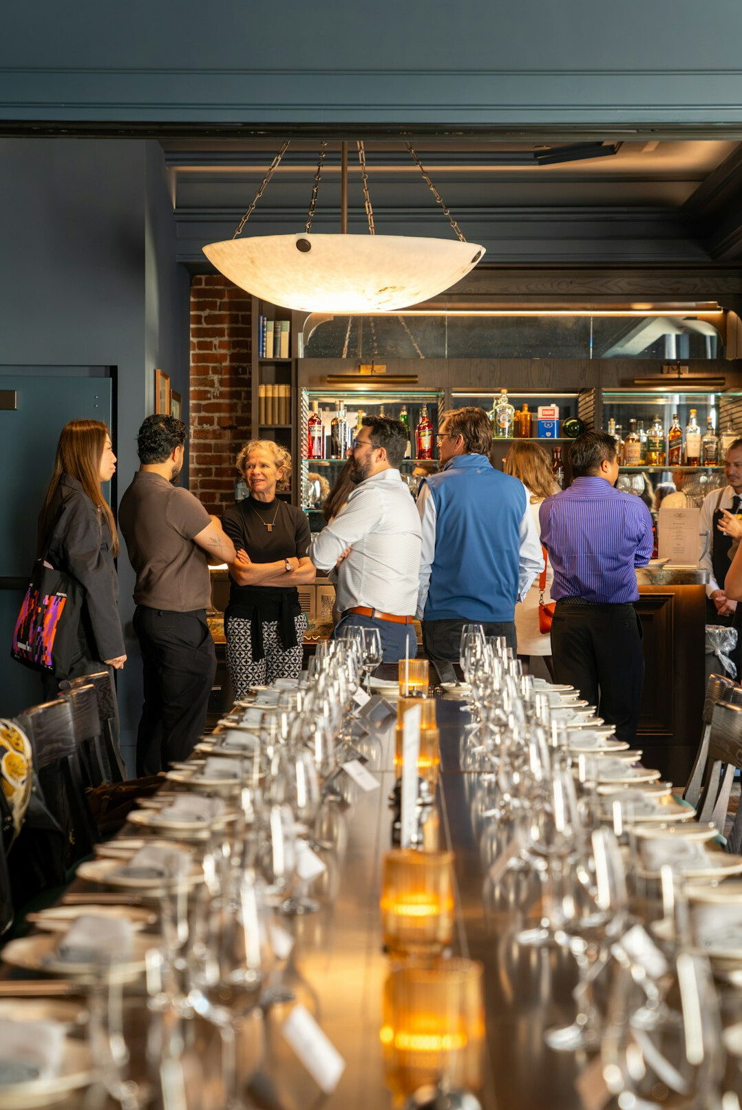 person networking at event
