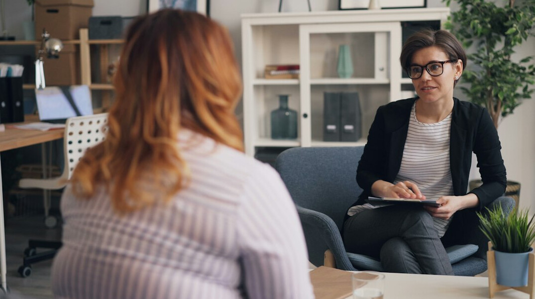 person showing empathy in conversation